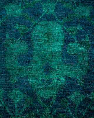 Contemporary Fine Vibrance Blue Wool Area Rug - 8' 1" x 10' 1"
