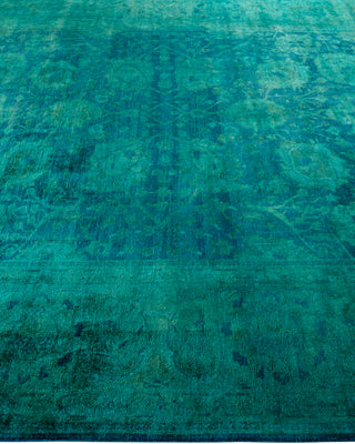 Contemporary Fine Vibrance Blue Wool Area Rug - 8' 1" x 10' 1"