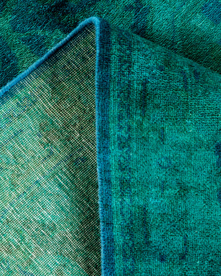 Contemporary Fine Vibrance Blue Wool Area Rug - 8' 1" x 10' 1"