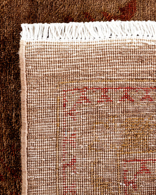 Contemporary Fine Vibrance Brown Wool Area Rug - 8' 4" x 10' 5"