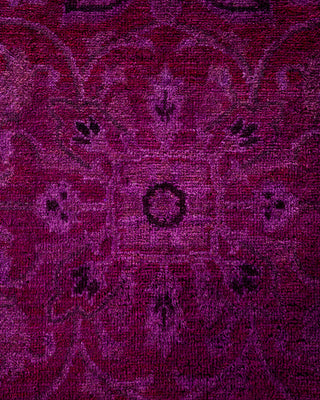 Modern Overdyed Hand Knotted Wool Purple Area Rug 8' 3" x 9' 10"