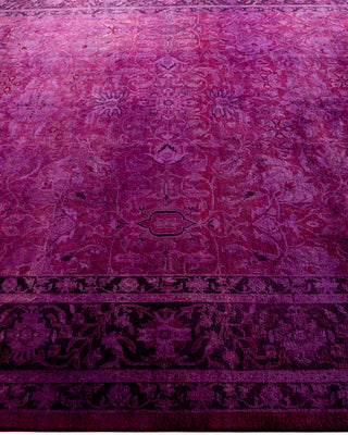 Contemporary Fine Vibrance Purple Wool Area Rug - 8' 3" x 9' 10"