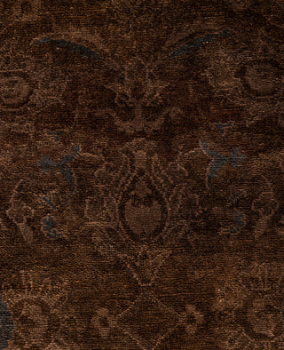Overdyed One-of-a-Kind Wool Brown Area Rug 4' 2" x 6' 1"