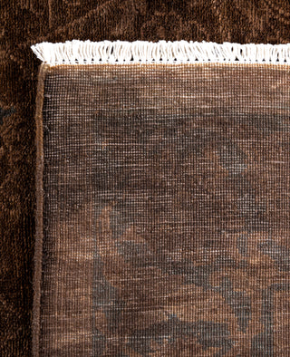 Overdyed One-of-a-Kind Wool Brown Area Rug 4' 2" x 6' 1"