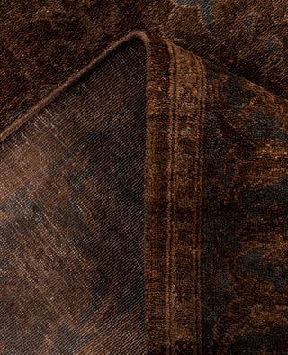 Overdyed One-of-a-Kind Wool Brown Area Rug 4' 2" x 6' 1"