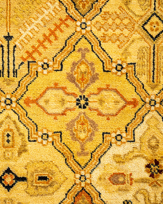 Traditional Hand Knotted Gold Area Rug 4' 3" x 6' 2"