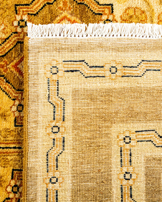 Traditional Hand Knotted Gold Area Rug 4' 3" x 6' 2"