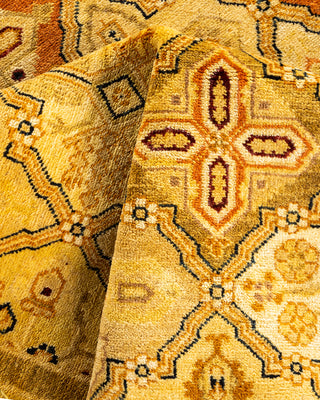 Traditional Hand Knotted Gold Area Rug 4' 3" x 6' 2"