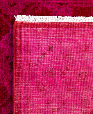 Overdyed One-of-a-Kind Wool Pink Area Rug 4' 1" x 6' 1"