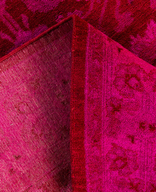 Overdyed One-of-a-Kind Wool Pink Area Rug 4' 1" x 6' 1"
