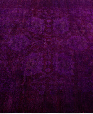 Contemporary Overdyed Wool Hand Knotted Purple Area Rug 4' 0" x 6' 4"