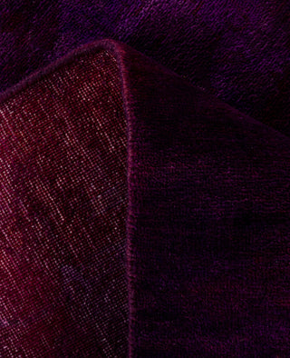 Contemporary Overdyed Wool Hand Knotted Purple Area Rug 4' 0" x 6' 4"
