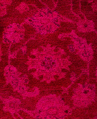 Contemporary Overdyed Wool Hand Knotted Red Area Rug 3' 0" x 5' 2"
