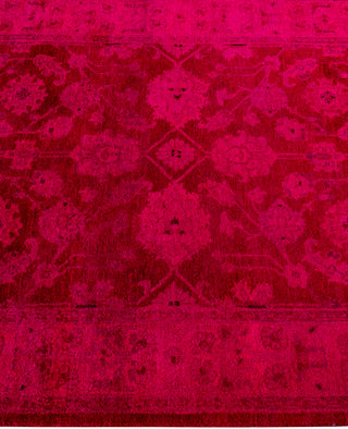 Contemporary Overdyed Wool Hand Knotted Red Area Rug 3' 0" x 5' 2"