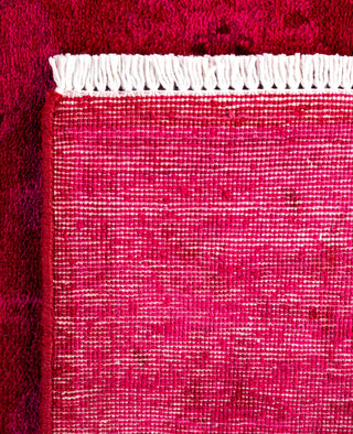Contemporary Overdyed Wool Hand Knotted Red Area Rug 3' 0" x 5' 2"