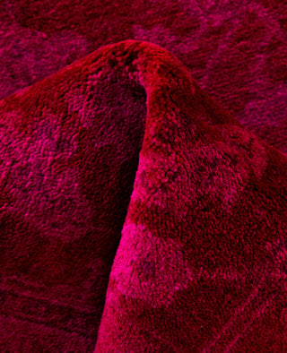 Contemporary Overdyed Wool Hand Knotted Red Area Rug 3' 0" x 5' 2"