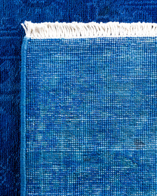 Contemporary Hand-Knotted Overdyed Purple Runner 2' 7" x 18' 5"
