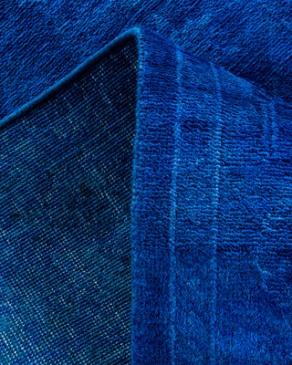 Contemporary Hand-Knotted Overdyed Purple Runner 2' 7" x 18' 5"