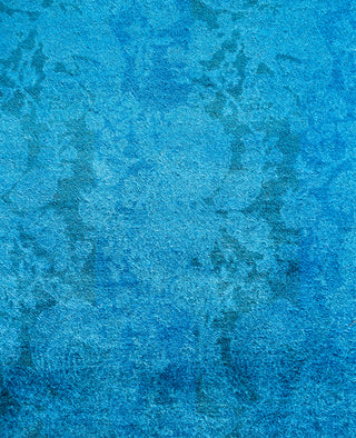 Overdyed One-of-a-Kind Wool Blue Area Rug 12' 4" x 15' 0"