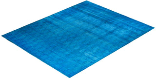 Overdyed One-of-a-Kind Wool Blue Area Rug 12' 4" x 15' 0"