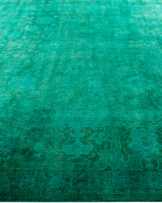 Contemporary Fine Vibrance Green Wool Area Rug - 8' 4" x 10' 6"
