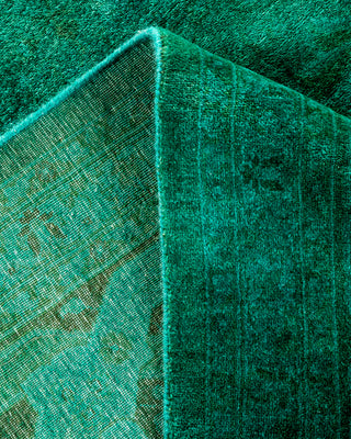 Contemporary Fine Vibrance Green Wool Area Rug - 8' 4" x 10' 6"