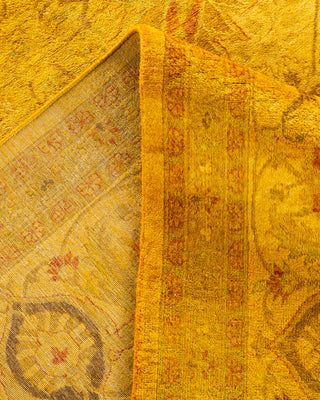 Contemporary Hand Knotted Overdyed Yellow Area Rug 8' 2" x 10' 3"