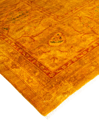 Modern Overdyed Hand Knotted Wool Gold Area Rug 8' 0" x 9' 8"