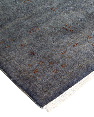 Modern Overdyed Hand Knotted Wool Gray Area Rug 4' 2" x 6' 2"