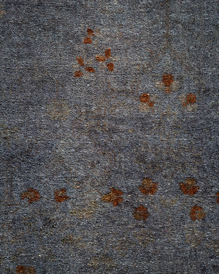 Contemporary Hand-Knotted Overdyed Gray Area Rug 4' 2" x 6' 2"