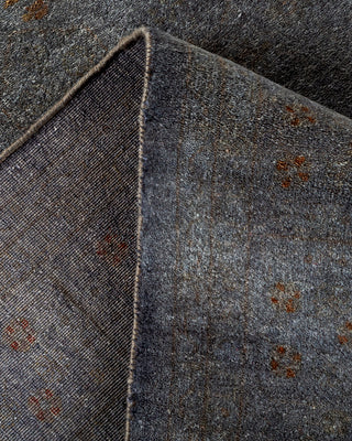 Contemporary Hand-Knotted Overdyed Gray Area Rug 4' 2" x 6' 2"