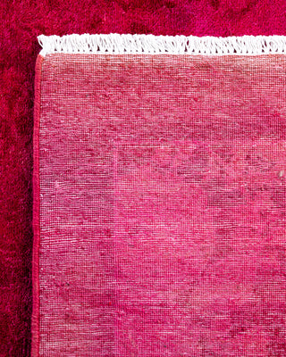 Contemporary Hand-Knotted Overdyed Pink Area Rug 4' 2" x 6' 1"