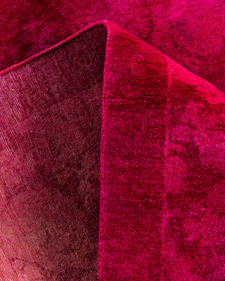 Contemporary Hand-Knotted Overdyed Pink Area Rug 4' 2" x 6' 1"