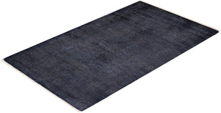 Contemporary Fine Vibrance Gray Wool Area Rug - 3' 1" x 5' 5"