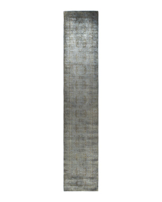 Fine Vibrance, One-of-a-Kind Hand-Knotted Runner Rug  - Gray, 3' 1" x 16' 4"