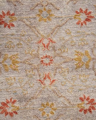 Contemporary Hand Knotted Overdyed Gray Runner 2' 8" x 12' 0"