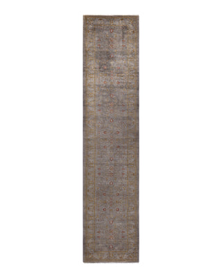 Contemporary Fine Vibrance Gray Wool Area Rug 2' 8" x 12' 0"