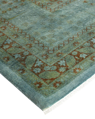 Contemporary Hand Knotted Overdyed Gray Area Rug 9' 4" x 12' 4"
