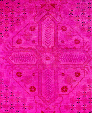 Overdyed One-of-a-Kind Wool Pink Area Rug 9' 2" x 12' 4"