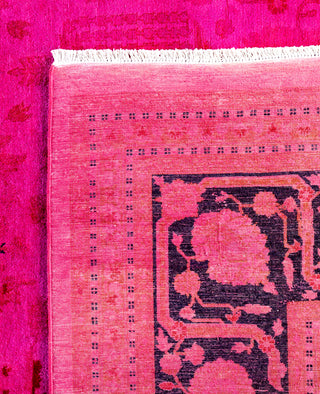 Overdyed One-of-a-Kind Wool Pink Area Rug 9' 2" x 12' 4"