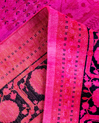 Overdyed One-of-a-Kind Wool Pink Area Rug 9' 2" x 12' 4"