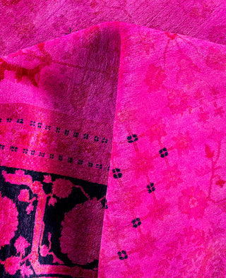 Overdyed One-of-a-Kind Wool Pink Area Rug 9' 2" x 12' 4"