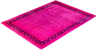 Overdyed One-of-a-Kind Wool Pink Area Rug 9' 2" x 12' 4"