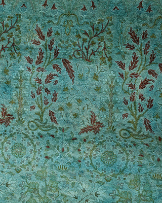 Overdyed Hand-Knotted Blue Area Rug 12' 3" x 17' 7"