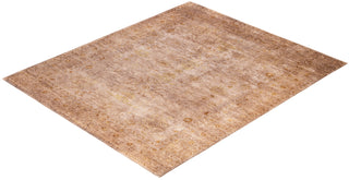 Contemporary Overdyed Wool Hand Knotted Beige Area Rug 8' 2" x 9' 10"