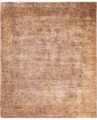 Contemporary Overdyed Wool Hand Knotted Beige Area Rug 8' 2" x 9' 10"