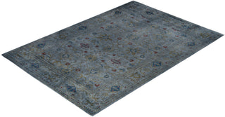 Overdyed One-of-a-Kind Wool Gray Area Rug 6' 1" x 8' 10"