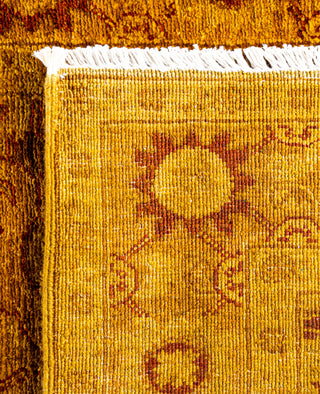 Overdyed Hand-Knotted Wool Modern-Contemporary Gold Area Rug 3' 1" x 4' 10"