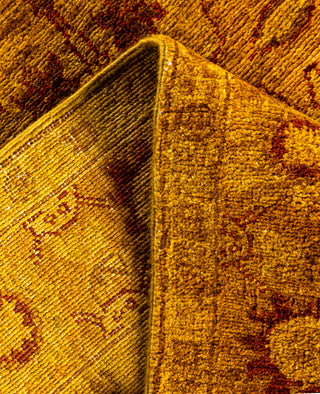 Overdyed Hand-Knotted Wool Modern-Contemporary Gold Area Rug 3' 1" x 4' 10"