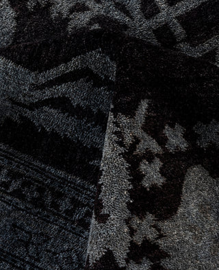 Contemporary Overdyed Wool Hand Knotted Black Area Rug 10' 5" x 14' 8"